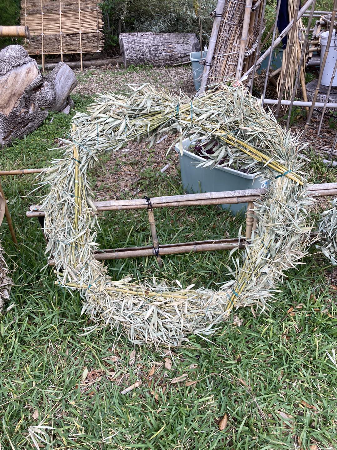 Natural Bamboo Branch Wreaths — Handmade by Austin Bamboo Inc.