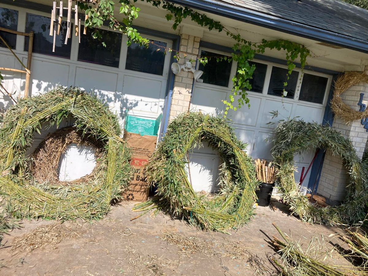 Natural Bamboo Branch Wreaths — Handmade by Austin Bamboo Inc.